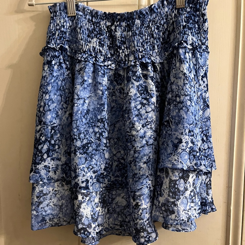Blue Watercolor Express Skirt
